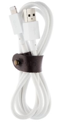 Фото 1 — Кабель "vlp" Nylon Cable USB A - Lightning MFI, 1.2м, белый