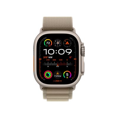 Фото 2 — Apple Watch Ultra 2 49 мм, корпус из титана, ремешок Alpine (S) Оливковый