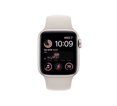 Фото 2 — Apple Watch SE 2022 44 мм Сияющая звезда, спортивный ремешок цвета