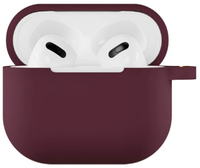 Фото 1 — Чехол силиконовый "vlp" Soft Touch Apple AirPods 3, марсала