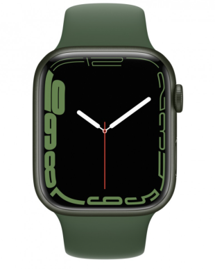 Фото 2 — Apple Watch Series 7 45 мм Зеленый, спортивный ремешок цвета Зеленый