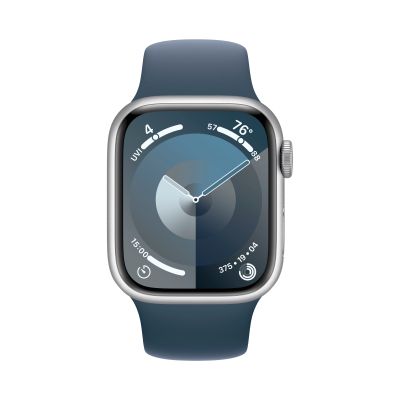 Фото 2 — Apple Watch Series 9 41 мм Серебро, спортивный ремешок